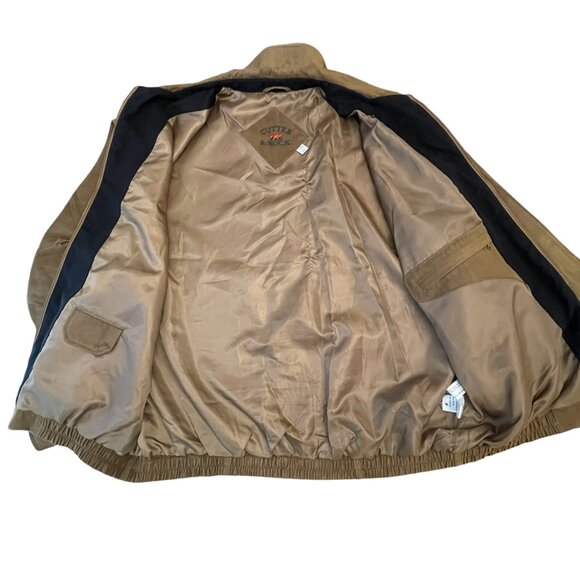 Cutter And Buck Jacket Mens XLarge XL Brown Faux Suede Bomber Golf Jacket - Picture 5 of 12
